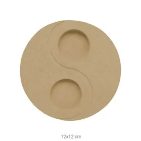 M08 Yin Yang T-Light Mumluk Ahşap Boyanabilir Obje